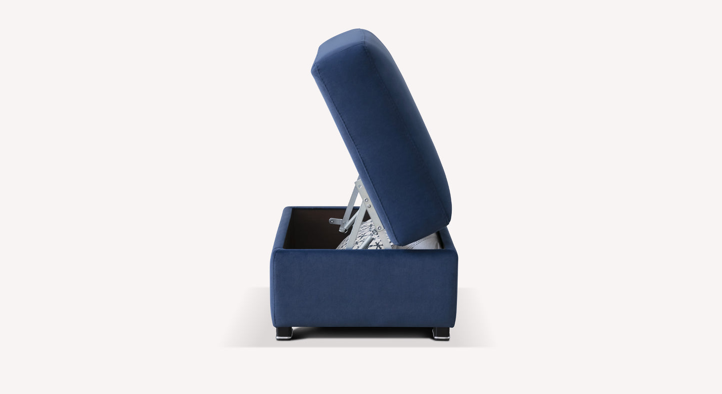 Pouf Box DIVANA Matt Velvet Ocean