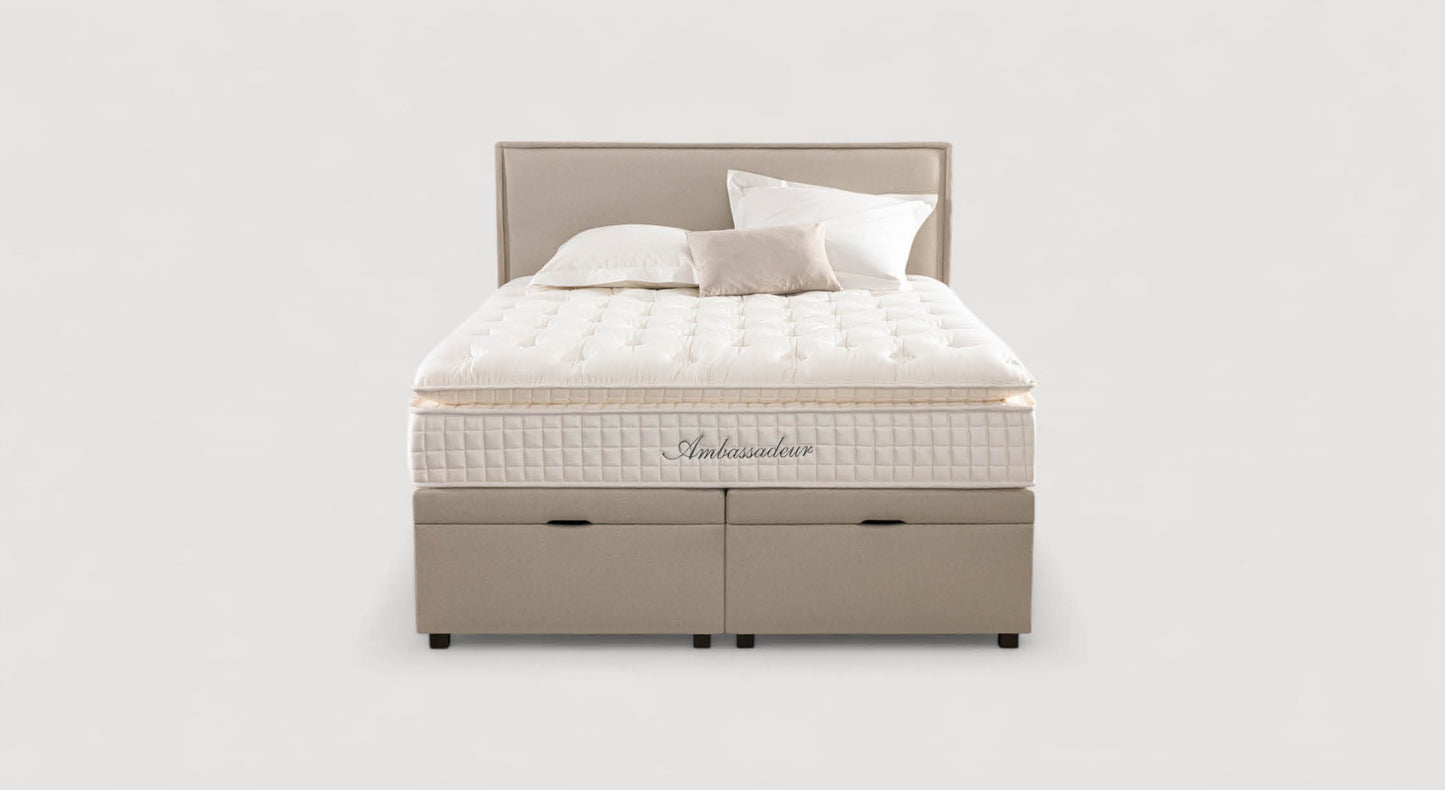 OUESSANT Luca Beige Storage Bed