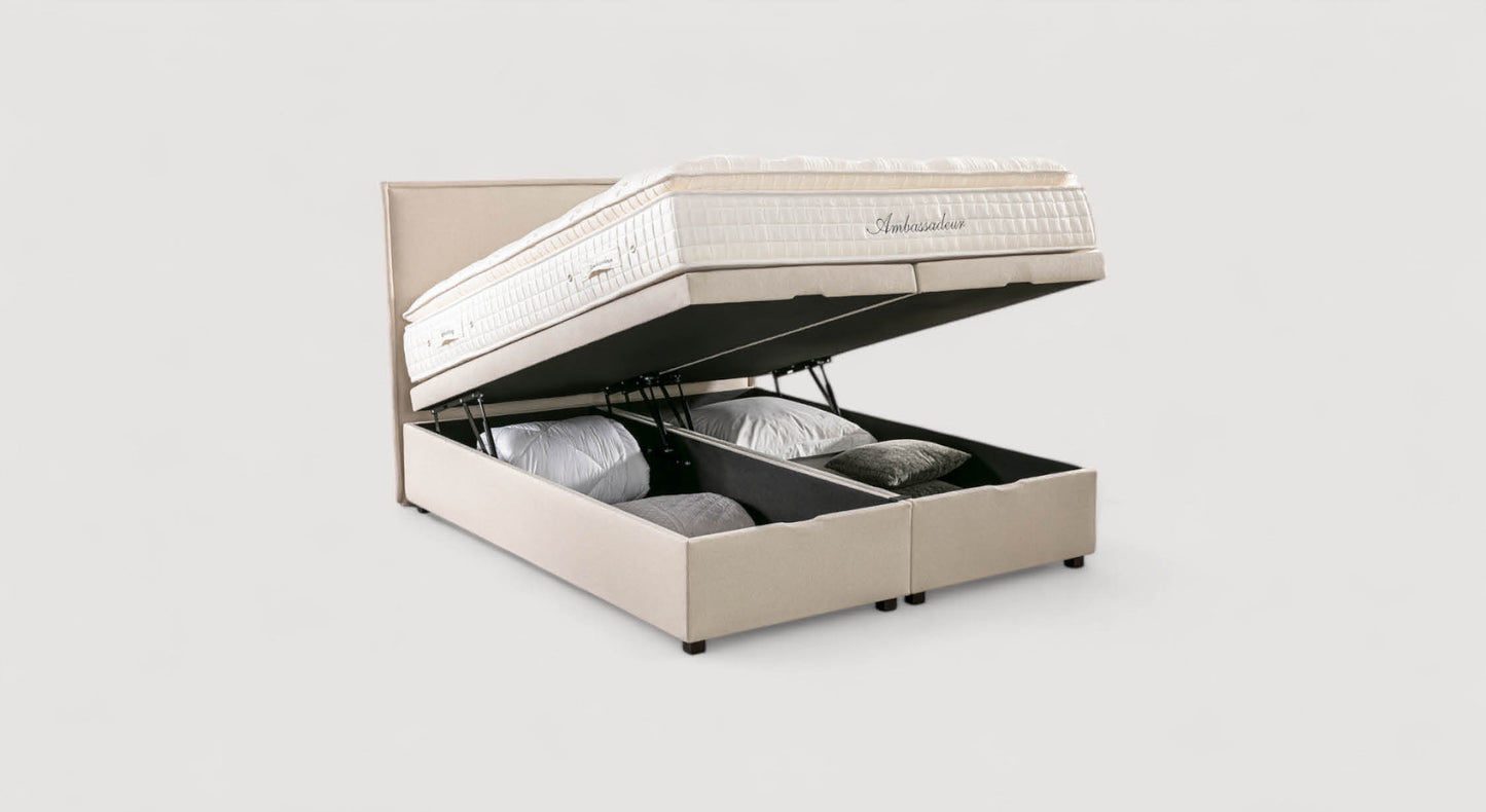 OUESSANT Luca Beige Storage Bed