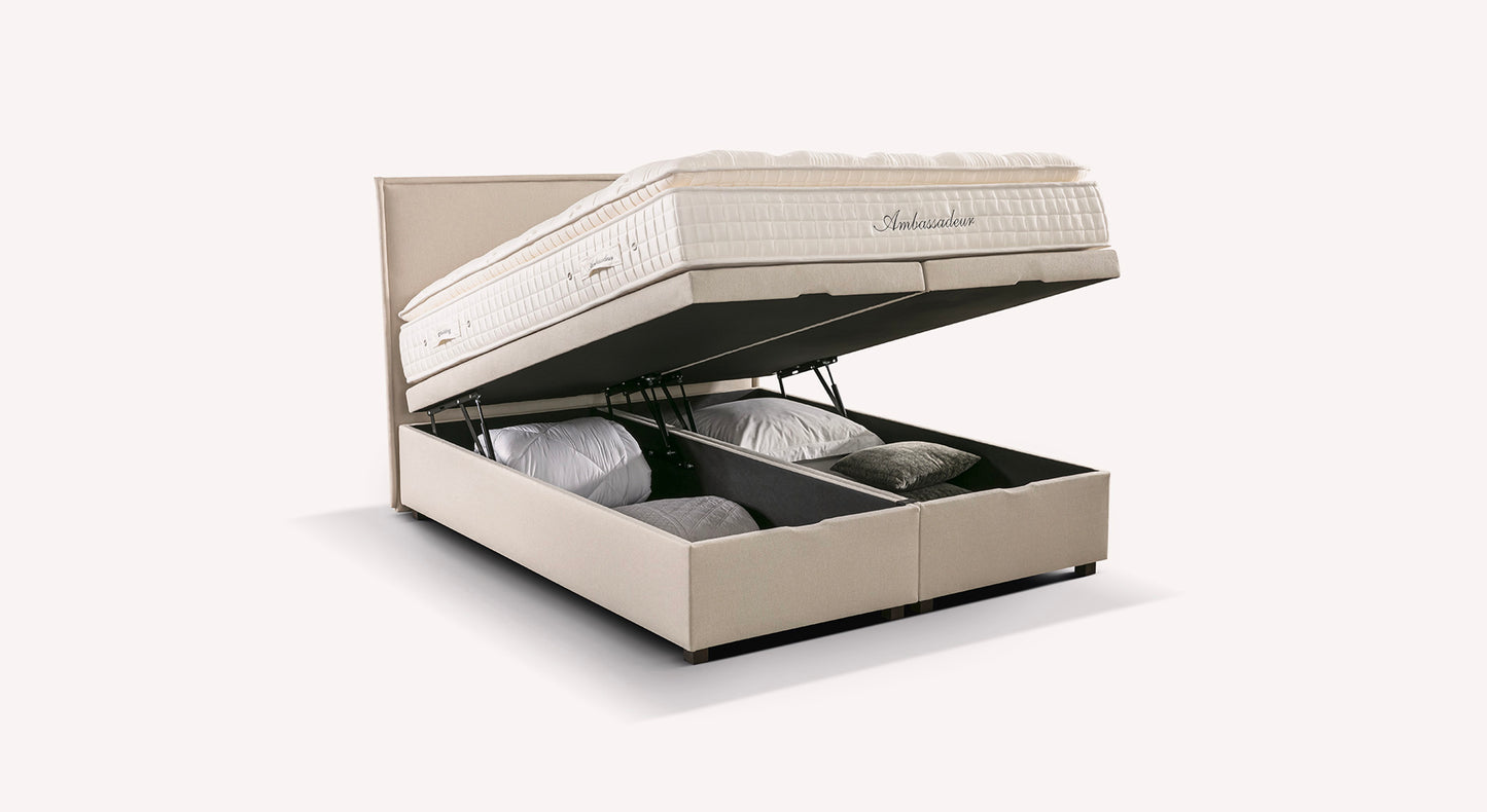 OUESSANT Luca Beige Storage Bed