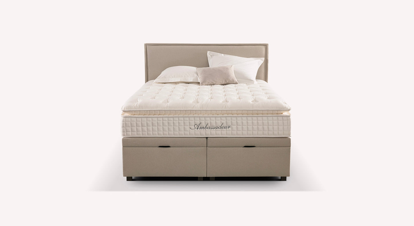 OUESSANT Luca Beige Storage Bed