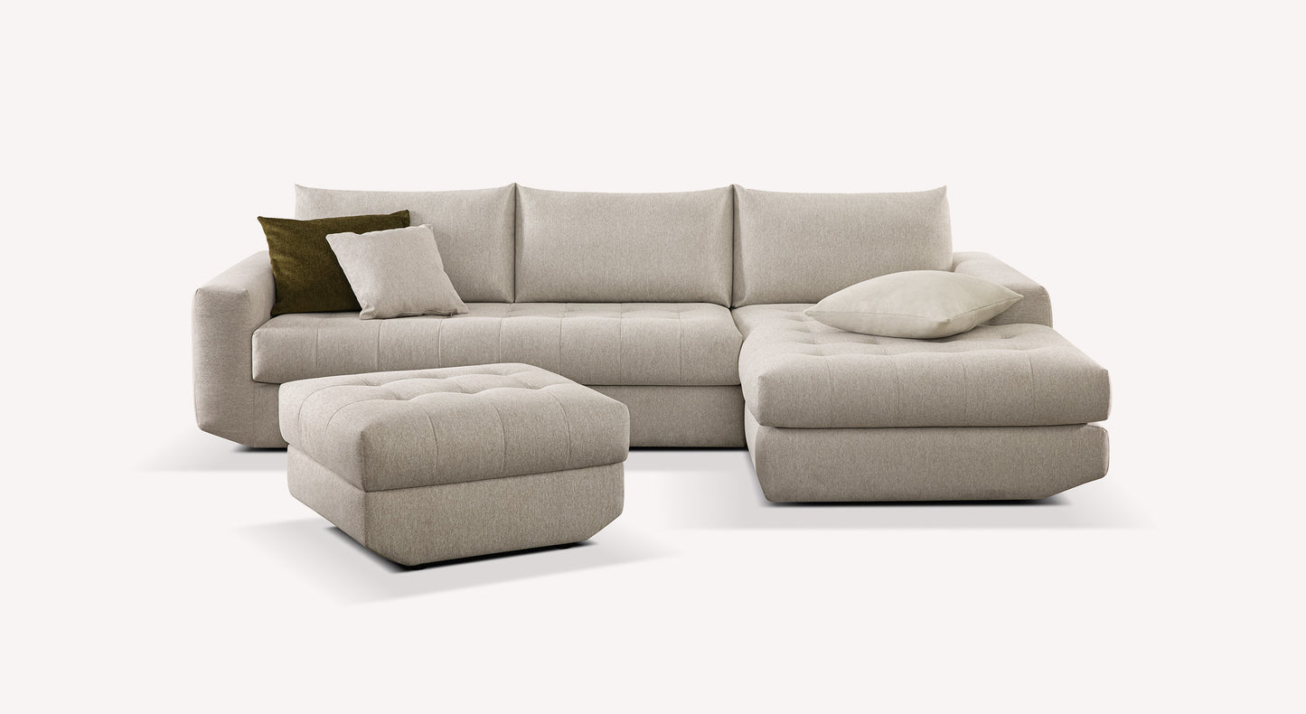 STELLA Gemma Avoine corner sofa and pouf set