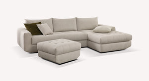 STELLA Gemma Avoine corner sofa and pouf set