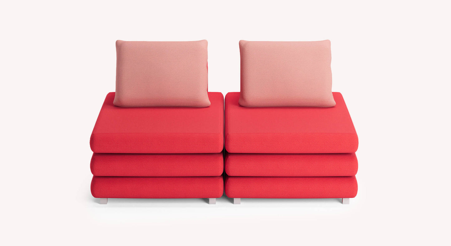 SUISSE Fluf Madras armchair / 35-Flamingo